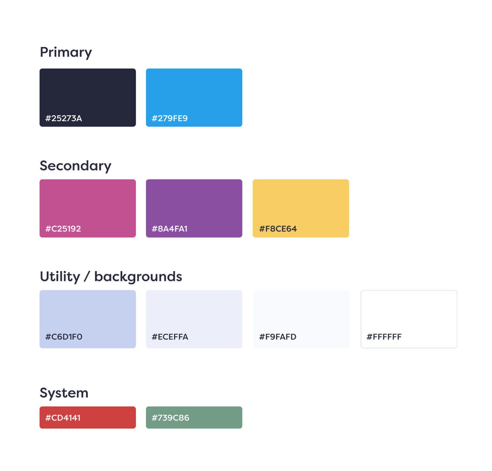 Animation colour palette from Cornwall Council